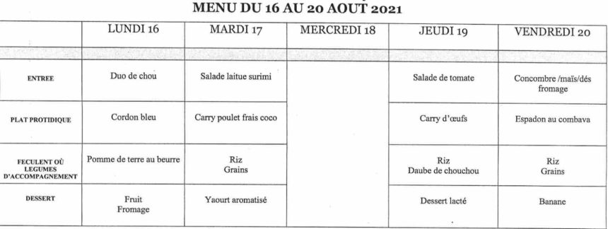 RESTAURATION SCOLAIRE