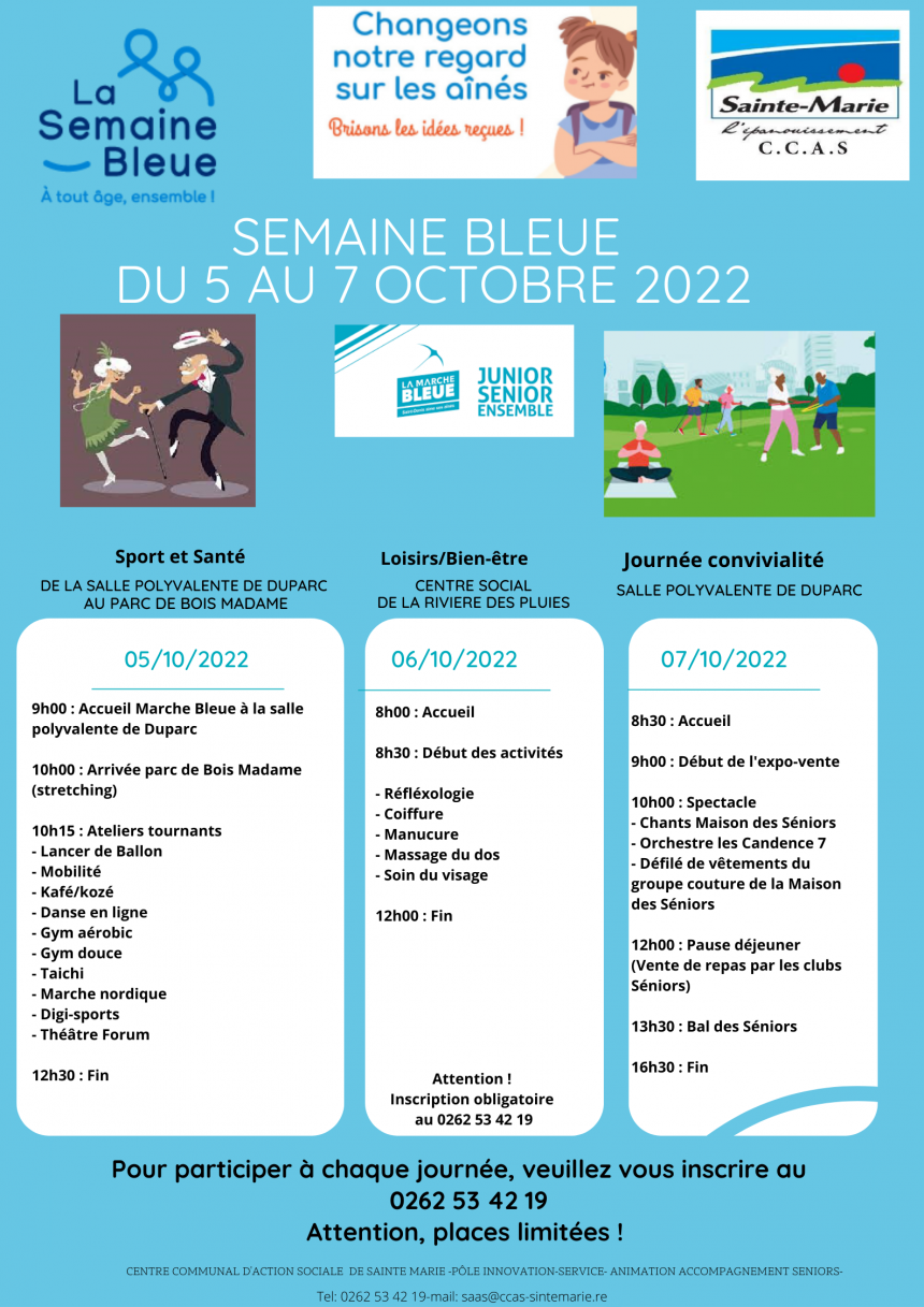 Participez à la semaine bleue 2022