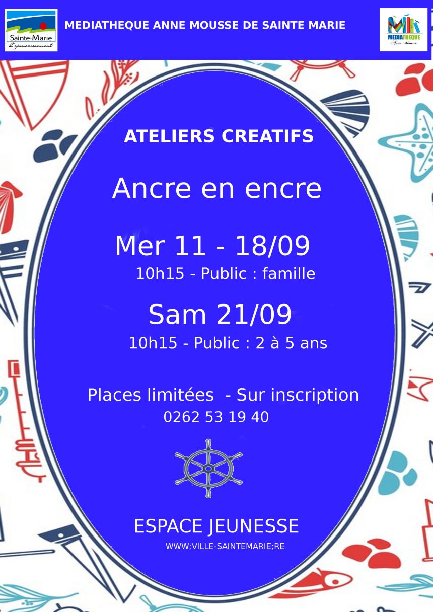 Ateliers créatifs « Ancre en encre »