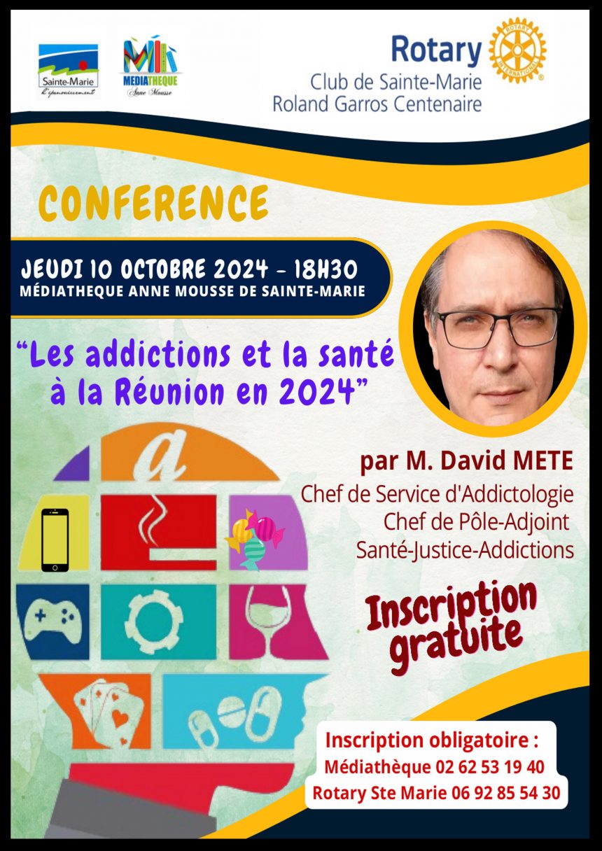 Conférence : les addictions – 10 Oct