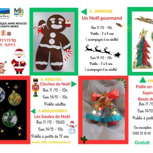 Ateliers de Noël – 11 & 14 Déc