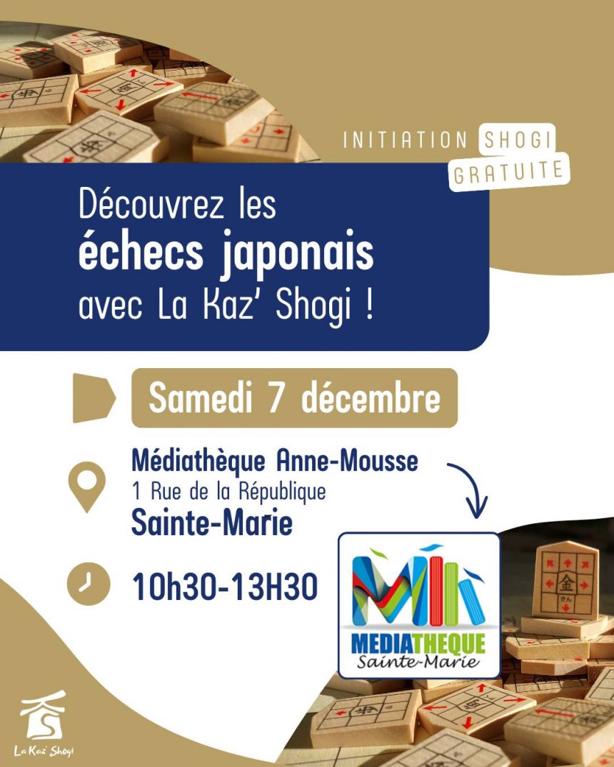 ATELIER DE SHOGI : JEUX D’ECHEC JAPONAIS – SAM 07 DEC