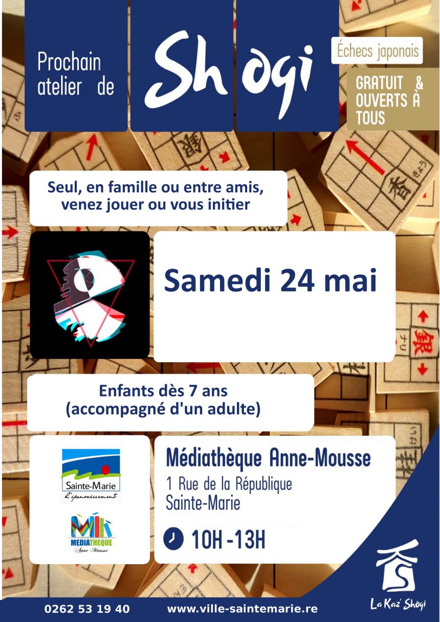 ATELIER SHOGI ( jeu d’échec japonais) – 24 MAI