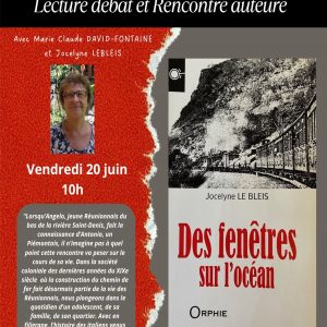 LECTURE DEBAT & RENCONTRE AUTEURE – 20 Juin #40632